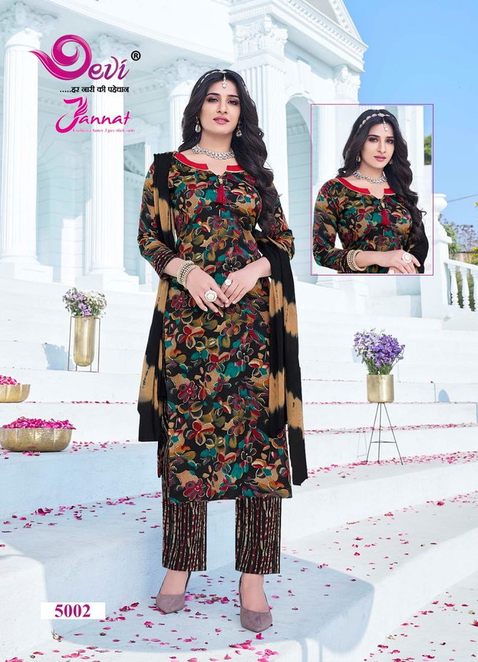 Jannat Vol 5 By Devi Rayon Printed Readymade Dress Wholesale Price In Surat